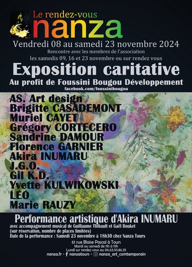 Exposition caricative pour Foussini Bougou chez NANZA